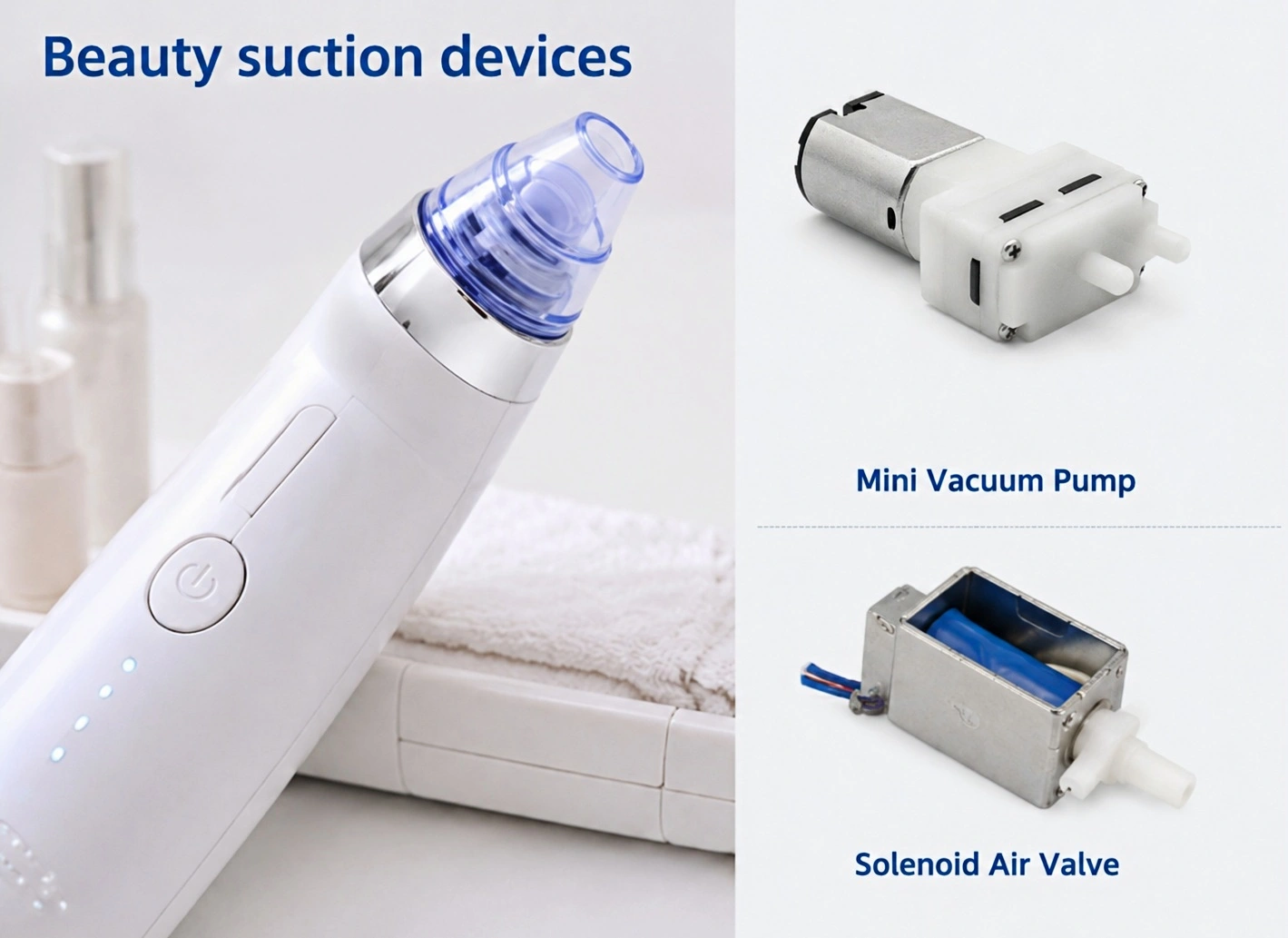 Mini vacuum pump for beauty suction devices and negative pressure applications Mini vacuum pump for beauty suction devices and negative pressure applications